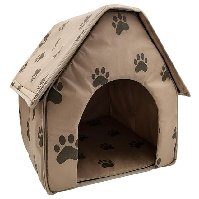 Maison pour Chien Portable Pliable Lit Chaud d'Hiver Nid Tente pour Chat Chiot