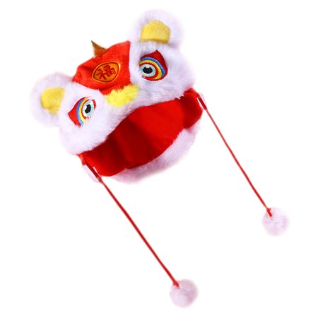 OATIPHO Red Pet Costume Cap Lion ce Design Soft Comfortable Dog Hat Accessory