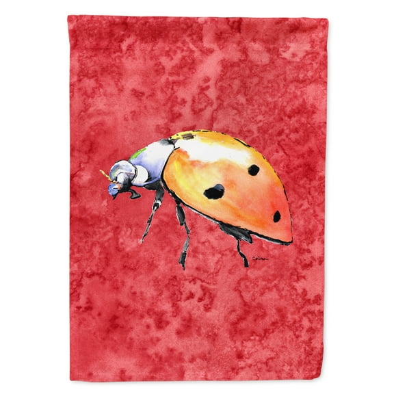 Carolines Treasures 8868-FLAG-PARENT Lady Bug on Red Flag  multicolor