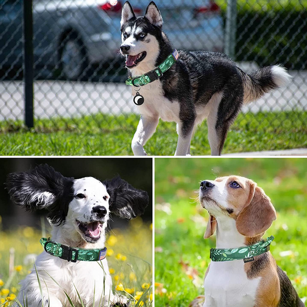 Hesignd Military Dog Collar For Medium Large Dogs Adjustable Nylon Collars With Handle Other M