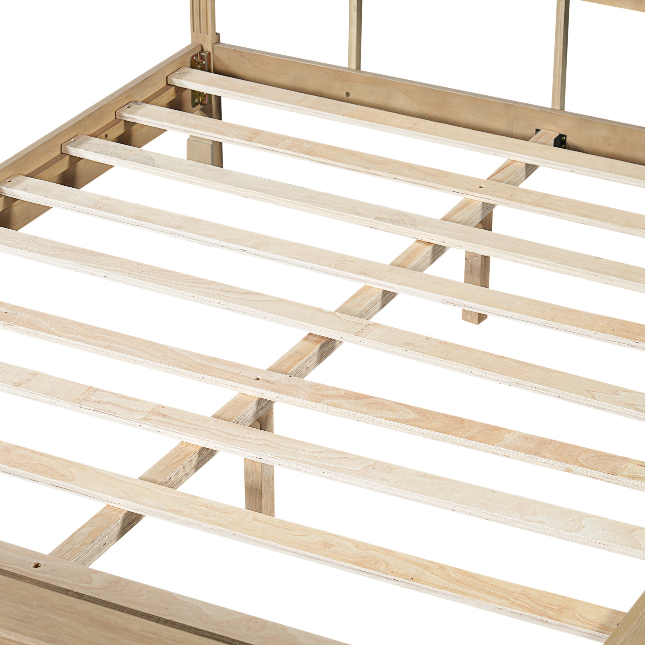 Christopher Knight Home Rustic Solid Wood Queen Bed Frame with High Headboard and Footboard, Natural