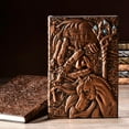 thumbnail image 1 of MORESEC under $5 Embossed Magic NotebookMagician Design A5 Diary, 100 Pages with Ribbon, for Writing, Journal, Gift, European Style Stereoscopic Leather Cover, 1 of 5