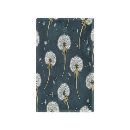 Switch Panel Switch Decoration 2.76x4.53x0.28 Inches Unused Outlet Cover Switch Plate Wall Plates Living Room Kitchen Bedroom Study Switches Cartoon White Dandelion