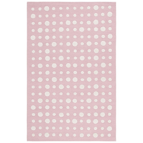 SAFAVIEH Kids Neutral Polka Dots Area Rug, Pink/Ivory, 8' x 10'