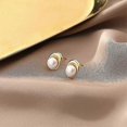 thumbnail image 2 of Pendientes de Perlas de plata de ley S925 Yashi Código de modelo 3274 11 mm x 13 mm, 2 of 2
