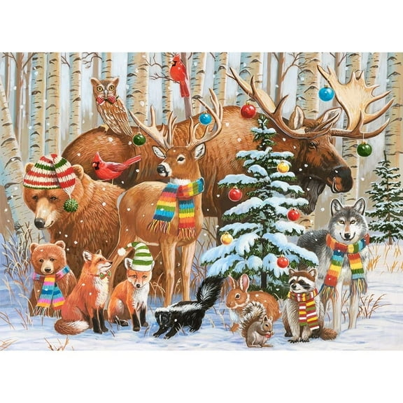Bits and Pieces 300 Piece Jigsaw Puzzle for Adults “Magical Forest Holiday” Christmas 18"x24"