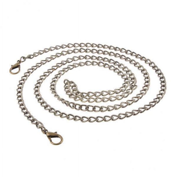 2xMetal bolso cadena correa reemplazo hombro bolso embrague crossbody DIY bronce antiguo 4 piezas