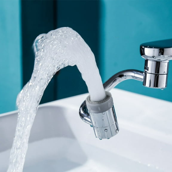 1440° Sink Faucet Aerator Extension Swivel Faucet Extender, 2 Sprayer Modes Rotatable Bathroom Kitchen Head Replacement Tap Attachment with Filter, 1 Pcs