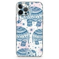 thumbnail image 2 of DesignSkinz Ethnic Navy Seamless Aztec Elephant Full-Body Skin Decal Wrap Cover for iPhone 12, 2 of 9