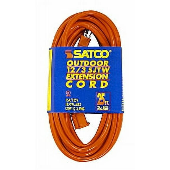 Satco 25 FT Orange Outdoor Extension Cord