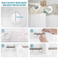 thumbnail image 4 of No Hook Shower Curtain, Teal Sea Turtle Coastal Shower Curtains for Bathroom with See Through Top Window, Vintage Summer Beach Nautical Waterproof & Washable Bath Curtain Small Stall 36"x78", 4 of 9