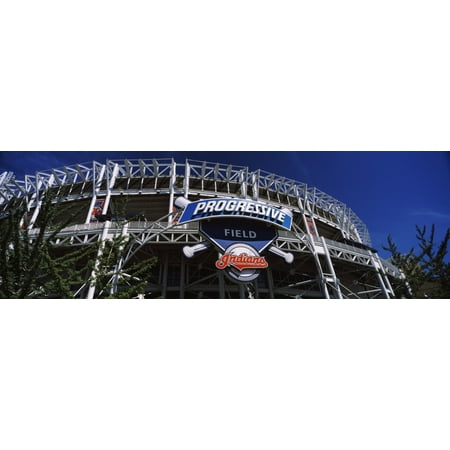 Low angle view of a baseball stadium Progressive Field Cleveland Ohio USA Poster Print by Panoramic