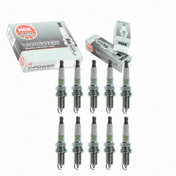 10 pc NGK V-Power Spark Plugs compatible with Dodge Ram 3500 8.0L V10 1994-1996