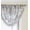 Silver, variant on Regal Home Collections Scroll Sheer Waterfall Window Valances - Turquoise Blue
