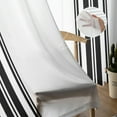 thumbnail image 5 of Black White Stripe, Sheer Curtains 96 Inches Long 2 Panels Set, Window Sheer Curtains for Living Room/Bedroom, Abstract Geometric Light Filtering Rod Pocket Curtain 52'' x 96'' x 2, 5 of 7