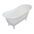 thumbnail image 1 of Single Slipper Acrylic Clawfoot Tub with White Feet, White - 67 x 30 x 32 in., 1 of 1