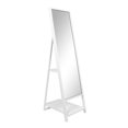 thumbnail image 1 of Miroir de rangement rectangulaire style musée avec chevalet blanc, 1 of 5