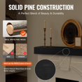 thumbnail image 4 of Fireplace Mantel Wood Shelf Floating Rustic 48 Inch Espresso, 4 of 6