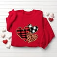 thumbnail image 5 of Craaazy Women's Round Neck Love Heart Graphic Long Sleeve Valentines Shirts Gifts, 5 of 6