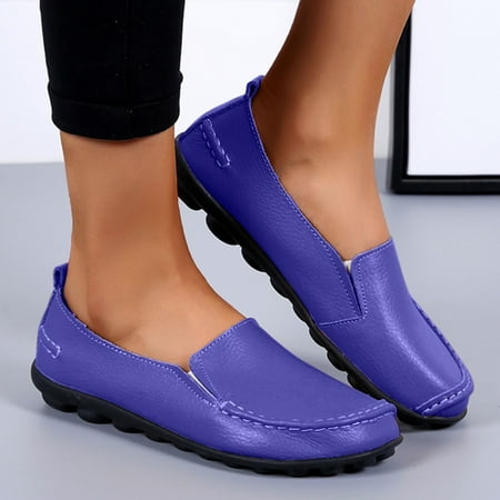 Daznico Womens Loafers Comfort Flats Shoes Womens Breathable Lace Up Shoes Flats Casual Shoes Size 7
