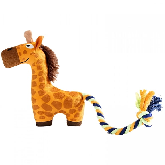 BESTSKY Dog Chew Toys for Aggressive Chewers Interactive Squeaky Giraffe Pet Toy for Puppies Small Medium Large Dogs Indoor Outdoor Play