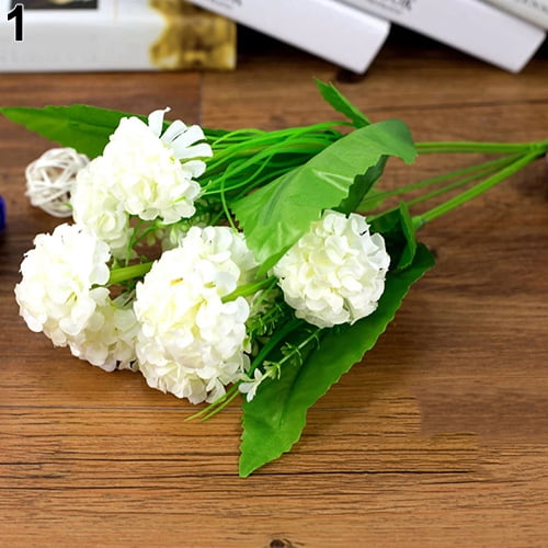 1 Bunch Wedding Artificial Silk Hydrangea Posy Flower Bouquet Home Party Decor 