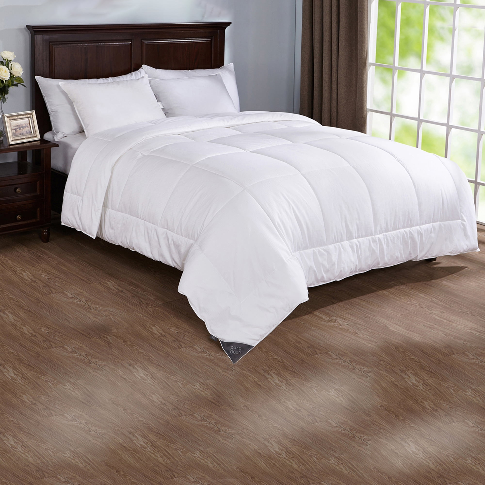 Down Alternative Comforter, Year Round Duvet Insert, 400 TC, White