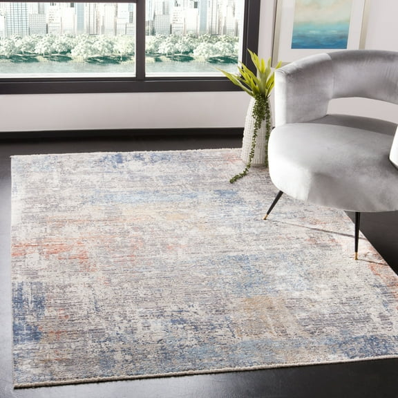 SAFAVIEH Dream Blazhe Abstract Area Rug, Grey/Blue, 5' x 8'