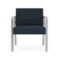 thumbnail image 2 of Waterfall Reception Waiting Oversize Guest Chair / Silver Steel / Blue, 2 of 5