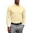 thumbnail image 6 of Men's Polo Shirts 3 Button Quick Dry Performance Long Sleeve Polo Shirts Golf Shirt, 6 of 7