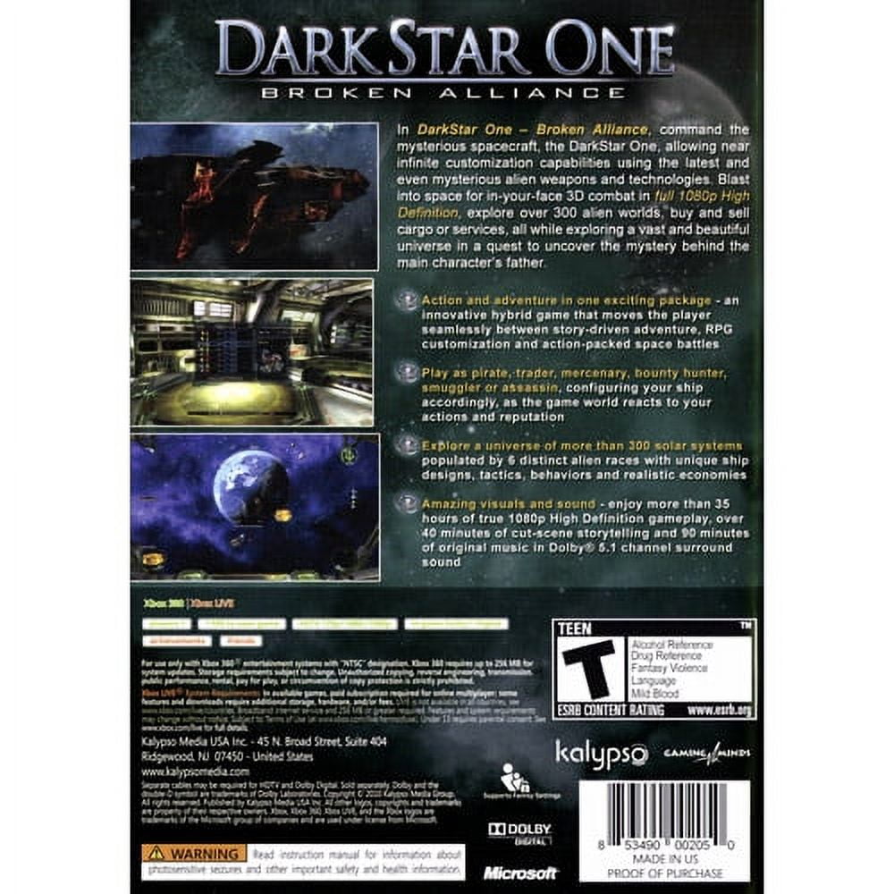 Jogo Darkstar One Broken Alliance Para Xbox 360 em Promoção na Americanas