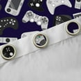 thumbnail image 2 of jejeloiu Gamer Gaming Blackout Curtains Set of 2 (52x84 Each),Modern Video Game Window Curtains,Colorful Vintage Console Curtains and Drapes For Child,Lightweight Room Decorative, 2 of 6
