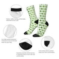 thumbnail image 3 of Balery Light green argyle Pattern Crew Socks Unisex– Soft & Breathable Socks for Men & Women, One-Size Fits Most (US 5-11), Comfortable & Durable for Daily Wear, 3 of 6