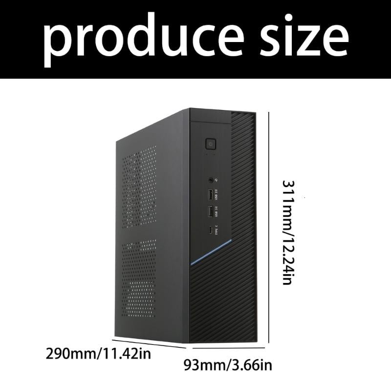 CEORPER Office Home Commercial Desktop Computer Case Replacement for HTPC Desktop