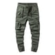 thumbnail image 2 of Puntoco Pantalones casuales largos para hombre Pantalones casuales de moda para hombre de color sólido con bolsillos con cremallera y cintura elástica largos, 2 of 5