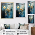 thumbnail image 4 of Designart "Cerulean Cycle Dreams: Moon In Blue And Gold II" Moon Canvas Prints, 4 of 7