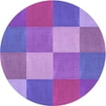 thumbnail image 1 of Ahgly Tapis Rond Lavable en Machine Intérieur Transitionnel Heliotrope Violet, 3 Pieds Rond, 1 of 7