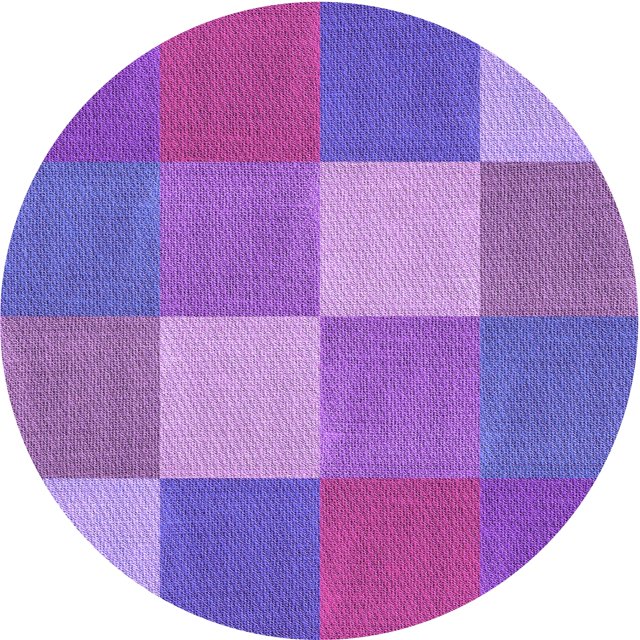 Ahgly Tapis Rond Lavable en Machine Intérieur Transitionnel Heliotrope Violet, 3 Pieds Rond