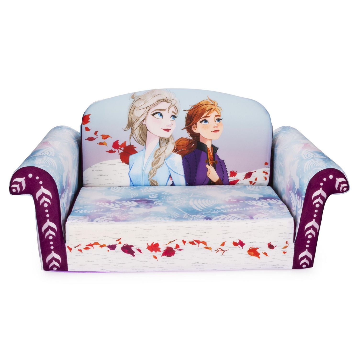 Marshmallow Furniture, Children's 2-in-1 Flip Open Foam Sofa, Sesame Street’s Elmo, by Spin Master