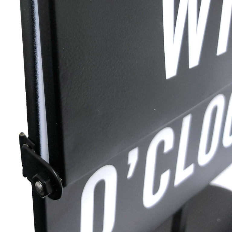 Crystal Art Gallery Black & White Metal Wine & Coffee Table Sign