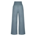 thumbnail image 4 of Patlollav Womens Cotton Linen Loose Wide Leg Pants High Waist Straight Pants Casual Pants Long Pants, 4 of 6