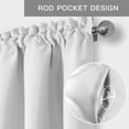 thumbnail image 5 of Easter Eggs Nest Valances for Windows Watercolor Green Egg Spring Sunflowers Floral Leaf Rod Pocket Curtain Valance Window Treatment Short Curtains for Kitchen Living Room, 60"x18", 5 of 9