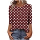 thumbnail image 2 of mfyjkho Tops Bohemios Para Mujer, Camiseta De Manga 3/4 Con Botones Estampados Para Mujer, Cómoda Y Casual, Holgada Tops Para Salir Para Mujer Xl, 2 of 7