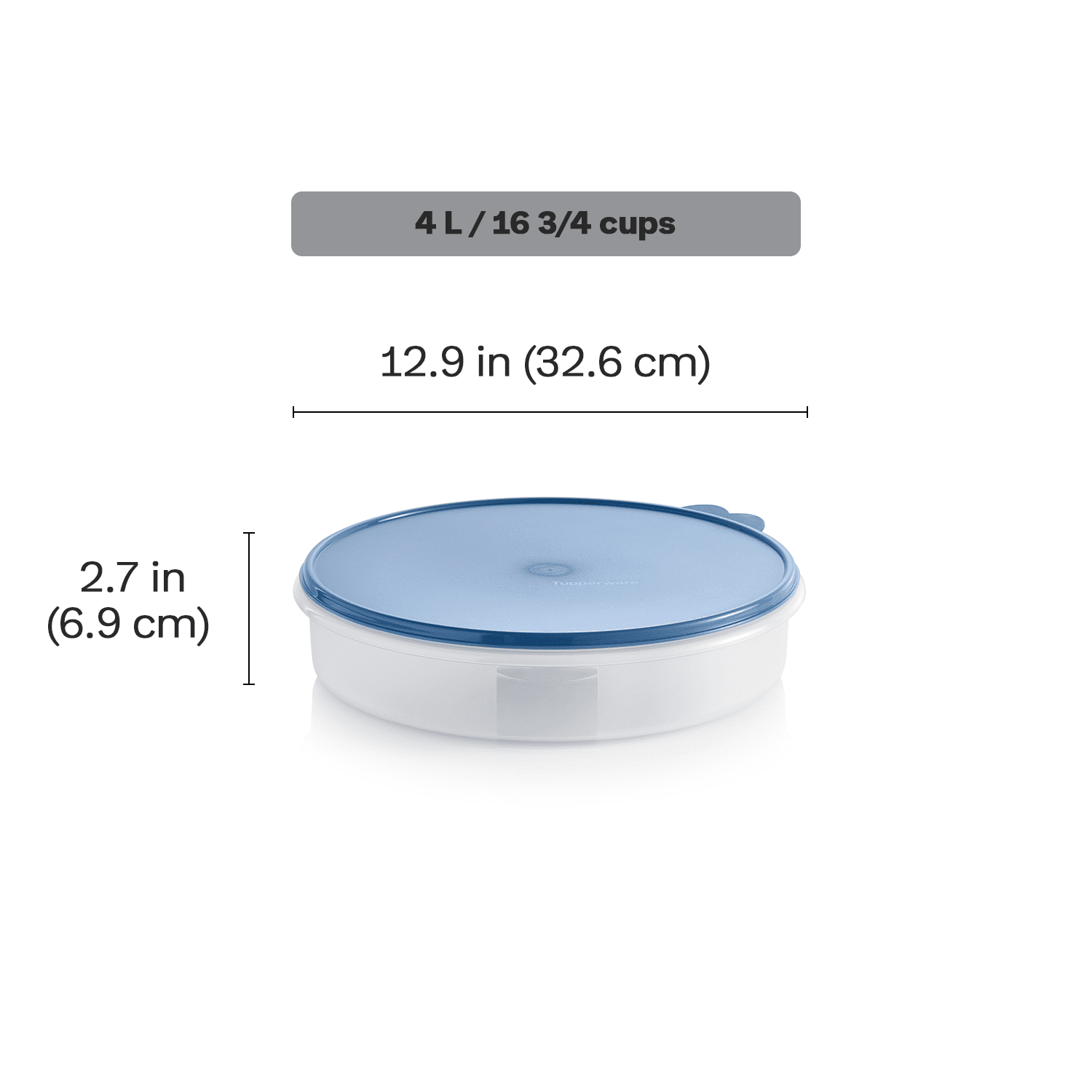Tupperware Freeze and Go Plastic Round Food Container Set with Lids (2 Count)