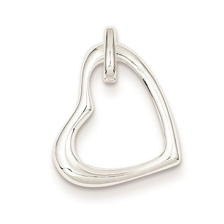 Sterling Silver Heart Polished Charm Pendant