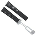 thumbnail image 2 of LEATHER BAND STRAP CLASP 20MM FOR TAG HEUER CARRERA CV2010, WH1111 WATCH BLACK, 2 of 2