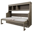 thumbnail image 2 of Noble House Eileen Twin Size Murphy Bed with Fold Down Desk and Storage Shelves, Wall Bed, Space Saving, Gray Wash, 2 of 9