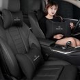thumbnail image 2 of Reposacabezas para asiento de coche con logotipo automático, almohada para el cuello, soporte lumbar para Mercedes Benz AMG W204 W205 W203 W211 W212 W213 W201 W210 W124 W126, 2 of 5