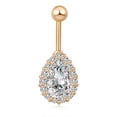 thumbnail image 1 of kurtrusly Water Drop Women Belly Button Rings Body Piercing Gold Plated Sexy Navel Rings, 1 of 2