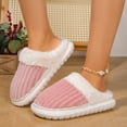 thumbnail image 5 of Wovix Women's on Fuzzy Slippers Memory Foam Cushionin House Slippers Outdoor Indoor Thermal Plush Bedroom Shoes Scuff with Fluffy Collar Lining, 5 of 9